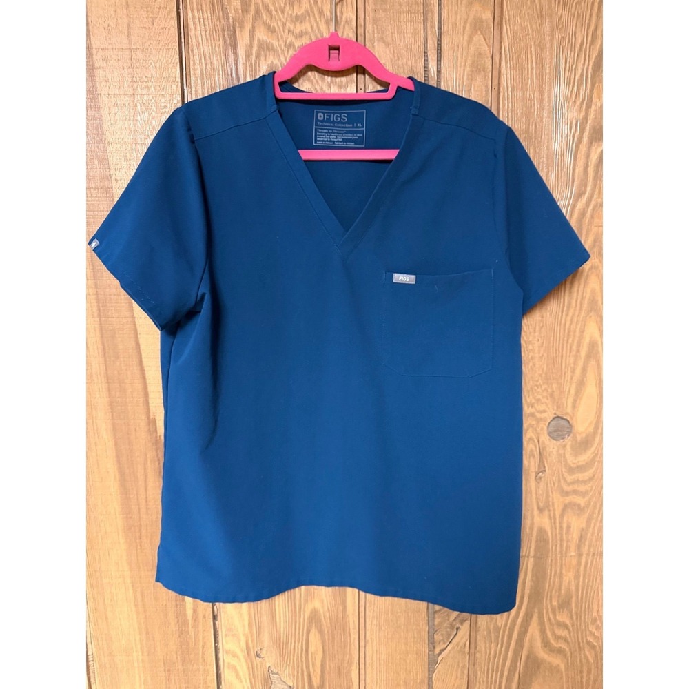 Figs XL Indigo Blue Scrubs Top